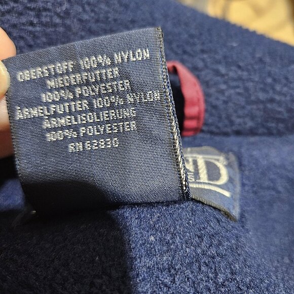 Vintage Lands End Jacket Mens XL Tall Red Blue Polartec Fleece Lined Zip 90s - Picture 9 of 12
